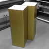 podium de reboard laminado con vinilo dorado